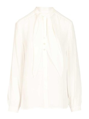 TORY BURCH: blouses - Blouse With Bow Detail