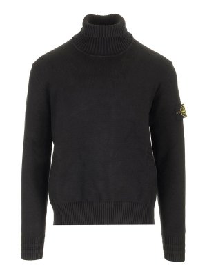 STONE ISLAND: Suéteres con cuello pico - Suéter Cuello Redondo - Negro