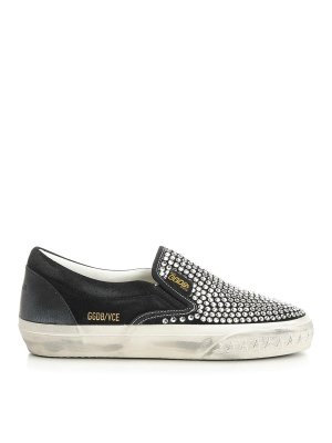 GOLDEN GOOSE: trainers - Penstar Suede Shoe With Crystals