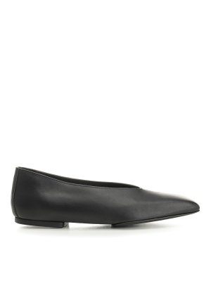 RICK OWENS: flat shoes - Leather Ballerinas