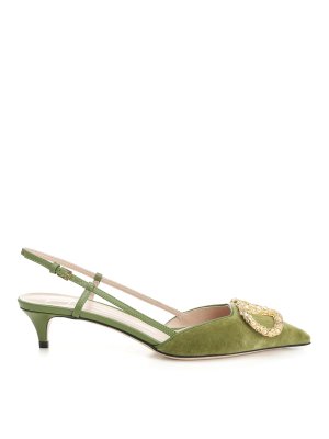 VALENTINO GARAVANI: sandali - Slingback di velluto