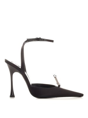 SAINT LAURENT: sandals - Doville Satin Slingback