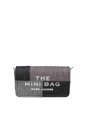 MARC JACOBS: clutches - The Mini Bag In Tessuto Denim Colore Black