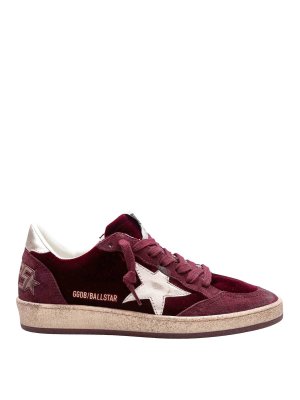 GOLDEN GOOSE: sneakers - Sneakers Ballstar In Velluto E Camoscio