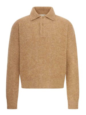 AMI PARIS: polo - Polo a maniche lunghe in alpaca