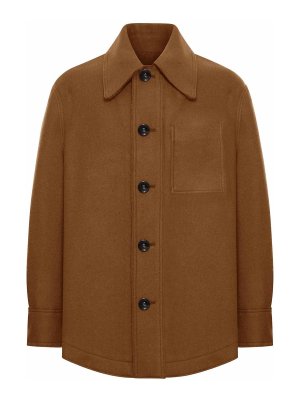 AMI PARIS: casual jackets - Wool Gabardine Overshirt