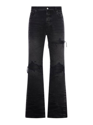 AMIRI: flared jeans - Leather Straight Mx1 Jeans