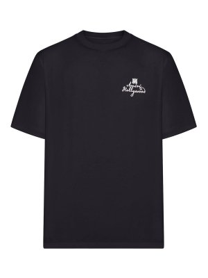 AMIRI: t-shirt - T-shirt in cotone con logo ricamato