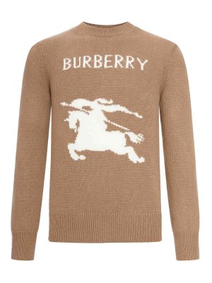 BURBERRY: crew necks - Wool And Cashmere Pullover With Ekd