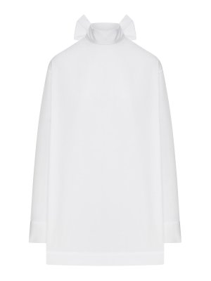 DRIES VAN NOTEN: shirts - Cotton Shirt With Bow Closure