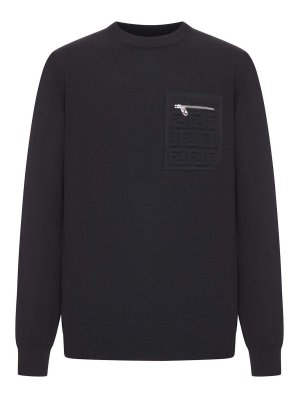 FENDI: crew necks - Crew Neck Wool Pullover