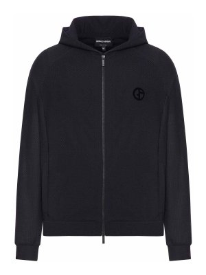 GIORGIO ARMANI: casual jackets - Blouson With Zip And Hood