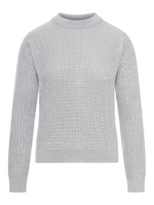 GOLDEN GOOSE: crew necks - Sweater With All-Over Crystals