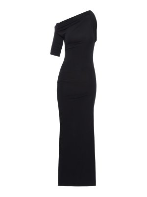 JACQUEMUS: knee length dresses - Draped Midi Dress