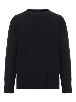 JIL SANDER: Suéteres con cuello pico - Suéter Cuello Redondo - Negro