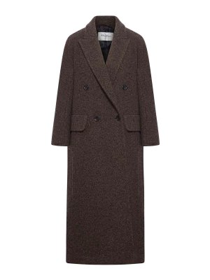 Max Mara: long coats - Long Double-Breasted Wool Coat