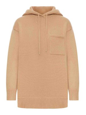 Max Mara: Sweatshirts & Sweaters - Wool And Cashmere Hoodie