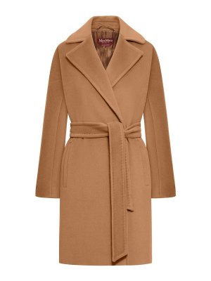 Max Mara: short coats - Scire Beaver Wool Robe Coat