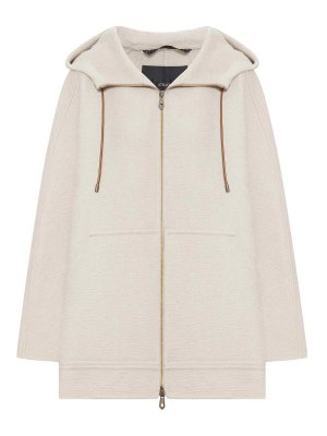 Max Mara: Sweatshirts & Sweaters - Double Pure Cashmere Sweatshirt Coat