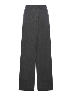 NICCOLO' PASQUALETTI: Tailored & Formal trousers - Asymmetric Wool Trousers