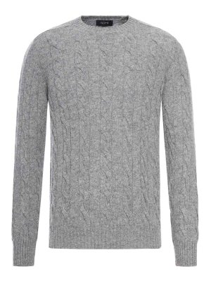 GRAN SASSO: Strickpullover mit Rundhalsausschnitt - Rundhalspullover - Grau