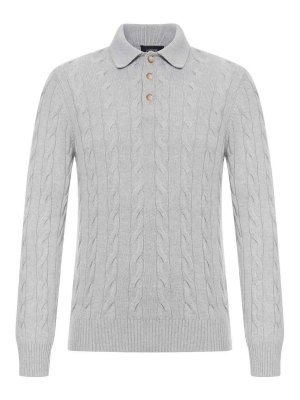GRAN SASSO: polo shirts - Polo Shirt With Woven Pattern