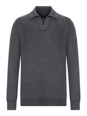 GRAN SASSO: polo shirts - V-Neck Polo Shirt