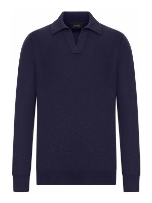 GRAN SASSO: polo shirts - V-Neck Polo Shirt