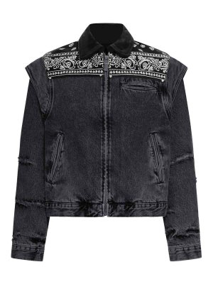PDF: denim jacket - Denim Cape Jacket With Bandana Effect