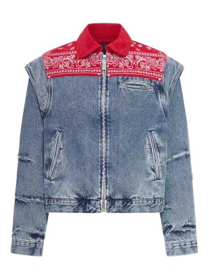 PDF: denim jacket - Denim Cape Jacket With Bandana Effect