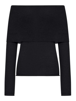 ROBERTO COLLINA: crew necks - Ribbed Boat Neck Sweater