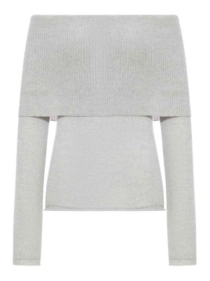 ROBERTO COLLINA: crew necks - Ribbed Boat Neck Sweater