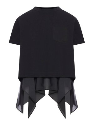Sacai: T-shirts - T-Shirt - Noir