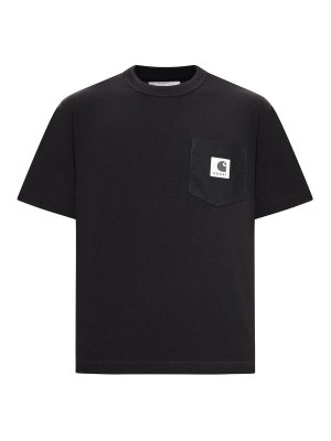 Sacai: Tシャツ - Tシャツ - 黒