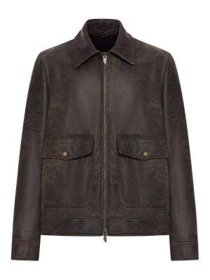 SALVATORE SANTORO: レザージャケット - レザージャケット - ブラウン