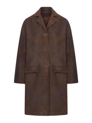 SALVATORE SANTORO: leather coats - Single-Breasted Leather Coat