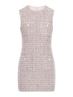 Self Portrait: Strickpullover mit Rundhalsausschnitt - Rundhalspullover - Rosa