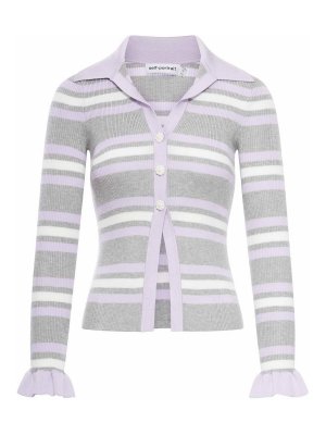 Self Portrait: Cardigans - Cardigan - Grau