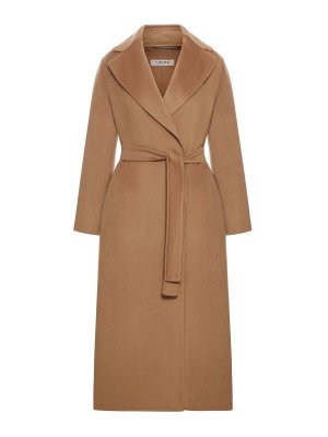 S MAX MARA: long coats - Wool Drap Robe Coat