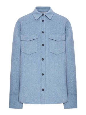 SPORTMAX: shirts - Oversized Palpiti Shirt In Pure Wool