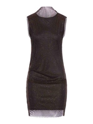SPORTMAX: short dresses - Sleeveless Dress With Rhinestone