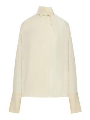TOM FORD: blouses - Long-Sleeved Silk Georgette Blouse