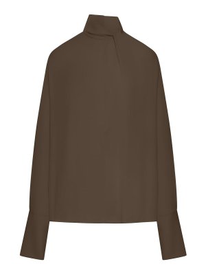 TOM FORD: blouses - Long-Sleeved Silk Georgette Blouse