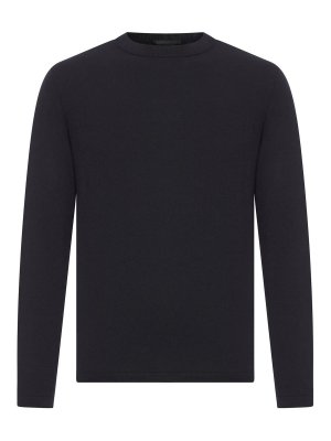 TRANSIT: Strickpullover mit Rundhalsausschnitt - Rundhalspullover - Schwarz