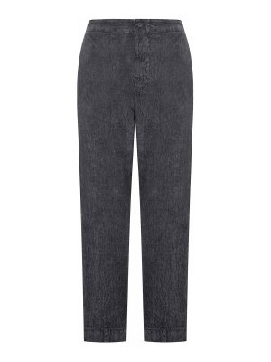 TRANSIT: casual trousers - Regular Fit Velvet Ribbed Trousers