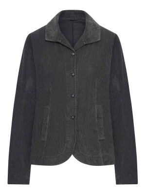 TRANSIT: casual jackets - Flared Velvet Ribbed Jacket