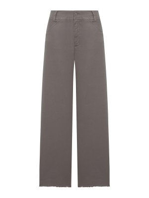 TRANSIT: casual trousers - Wide-Leg Trousers In Stretch Cotton Blend