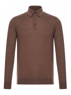ZEGNA: polo shirts - Cashmere And Silk Blend Polo Shirt
