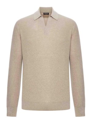ZEGNA: ポロシャツ - ポロシャツ - ヌードカラー