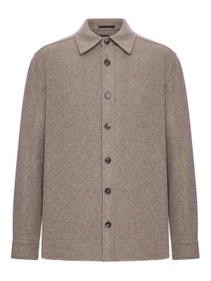 ZEGNA: shirts - Cashmere And Silk Overshirt